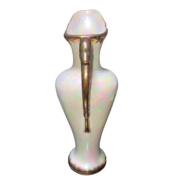 Vintage Lustre Line Pitcher With Gold Accents By Cathy - Picture 11 of 14